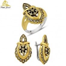 Gümüş Otantik Taşlı Set